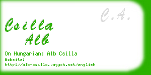 csilla alb business card